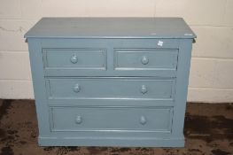 PAINTED PINE CHEST OF TWO SHORT OVER TWO LONG DRAWERS, WIDTH APPROX 88CM