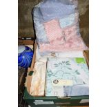 BOX CONTAINING MIXED HOUSEHOLD LINENS