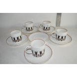 WEDGWOOD SUSIE COOPER COFFEE CANS AND SAUCERS
