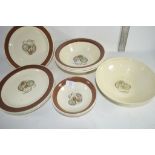 SUSIE COOPER HAZELWOOD PLATES AND BOWLS