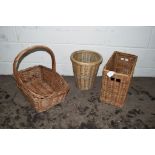 THREE VARIOUS BASKETS