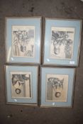 SET OF PRINTS, THE FOUR SEASONS, EACH FRAME WIDTH APPROX 31CM