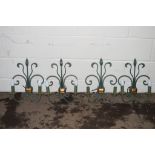 SET OF FOUR ELECTRIC CANDLE STYLE WALL SCONCES, EACH APPROX HEIGHT 45CM