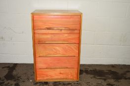 RETRO CHEST OF FOUR NARROW DRAWERS, WIDTH APPROX 61CM