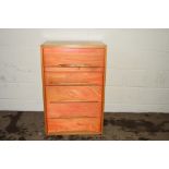 RETRO CHEST OF FOUR NARROW DRAWERS, WIDTH APPROX 61CM