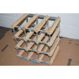 NINE-HOLE WOODEN WINE RACK