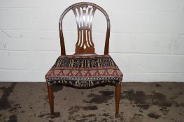 ARCH BACK MAHOGANY DINING CHAIR, HEIGHT APPROX 93CM