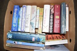 BOX OF MIXED BOOKS INCLUDING HISTORY OF THE WORLD IN A HUNDRED OBJECTS, CICERO ETC