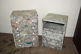 PAIR OF PAINTED BEDSIDE CABINETS, EACH APPROX 47CM WIDE