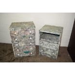 PAIR OF PAINTED BEDSIDE CABINETS, EACH APPROX 47CM WIDE