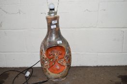 ART POTTERY LAMP BASE, HEIGHT APPROX 55CM