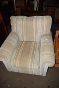 UPHOLSTERED ARMCHAIR, WIDTH APPROX 92CM