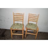 PAIR OF MODERN KITCHEN CHAIRS, HEIGHT APPROX 88CM