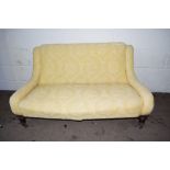 SMALL VICTORIAN LOW SOFA, WIDTH APPROX 125CM