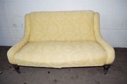 SMALL VICTORIAN LOW SOFA, WIDTH APPROX 125CM