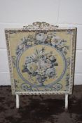 VINTAGE PAINTED FIRE SCREEN, WIDTH APPROX 48CM