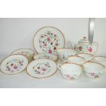 PART ASTLEY FLORAL DECORATED TEA SET