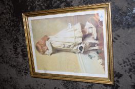 FRAMED PRINT "IN DISGRACE", FRAME WIDTH APPROX 39CM