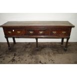 GOOD QUALITY 18TH/19TH CENTURY OAK SIDEBOARD, APPROX 181CM