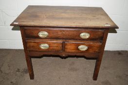 EARLY GEORGIAN LOWBOY, WIDTH APPROX 91CM