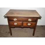 EARLY GEORGIAN LOWBOY, WIDTH APPROX 91CM