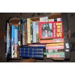 BOX CONTAINING MIXED HARDBACKS AND PAPERBACKS INCLUDING DORLING KINDERSLEY, TITANIC INTEREST ETC