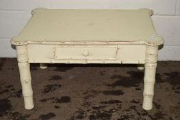 LOW PAINTED COLONIAL STYLE TABLE, APPROX LENGTH 84CM