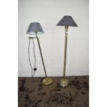 TWO LATE 20TH CENTURY METAL LAMP STANDARDS