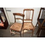 PAIR OF MID-20TH CENTURY OAK DINING CHAIRS, HEIGHT APPROX 86CM