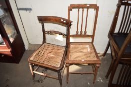 PAIR OF MID-20TH CENTURY OAK DINING CHAIRS, HEIGHT APPROX 86CM