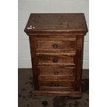 SMALL STAINED OAK CHEST OF DRAWERS, WIDTH APPROX 52CM