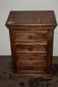 SMALL STAINED OAK CHEST OF DRAWERS, WIDTH APPROX 52CM