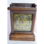 EARLY 20TH CENTURY AMERICAN OAK CASED MANTEL CLOCK, MOVEMENT BY ANSONIA CLOCK CO, NEW YORK, HEIGHT