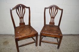 PAIR OF MID-20TH CENTURY OAK DINING CHAIRS, HEIGHT APPROX 92CM