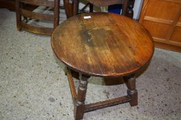 SMALL MID-20TH CENTURY JOINTED CIRCULAR LOW TABLE, APPROX 48CM DIAM