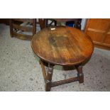 SMALL MID-20TH CENTURY JOINTED CIRCULAR LOW TABLE, APPROX 48CM DIAM