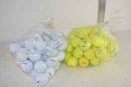 TWO BAGS OF GOLF BALLS