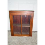 LATE 19TH/EARLY 20TH CENTURY MAHOGANY GLAZED WALL CUPBOARD, POSSIBLY A MEDICINE CABINET, WIDTH