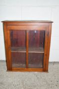 LATE 19TH/EARLY 20TH CENTURY MAHOGANY GLAZED WALL CUPBOARD, POSSIBLY A MEDICINE CABINET, WIDTH