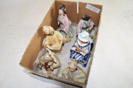 BOX CONTAINING ORIENTAL PORCELAIN NODDING FIGURES