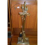 BRASS COMPANION SET, TOTAL HEIGHT APPROX 80CM