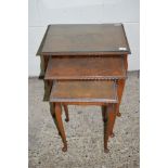 NEST OF THREE REPRODUCTION TABLES, WIDTH APPROX 51CM