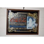 DECORATIVE "COCA COLA" BRANDED MIRROR, "THE MOST REFRESHING DRINK IN THE WORLD", APPROX 65 X 49CM