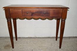 RECTANGULAR SIDE TABLE WITH MOULDED FRIEZE AND DRAWER BENEATH, APPROX 97CM X 38CM