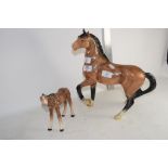 PAIR OF CERAMIC HORSES BY MELBA