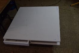 IKEA WHITE TWO-DRAWER COFFEE TABLE, 95CM WIDE