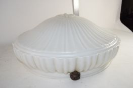 LARGE WHITE GLASS CEILING LIGHT