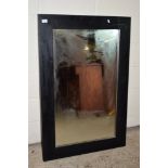 MODERN BARK FRAMED MIRROR, SIZE APPROX 80CM X 120CM