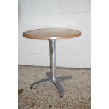 METAL FRAMED FOLDING BISTRO EFFECT TABLE, DIAM APPROX 70CM