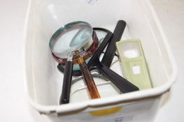 BOX CONTAINING MAGNIFYING GLASSES